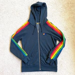 Aviator Nation Rainbow 5-Stripe hoodie